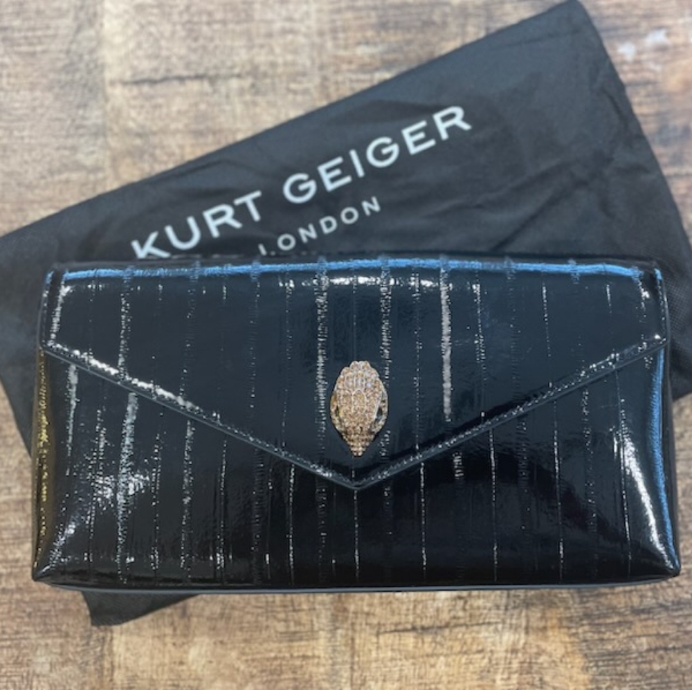 Kurt Geiger, black Clutch Handbag